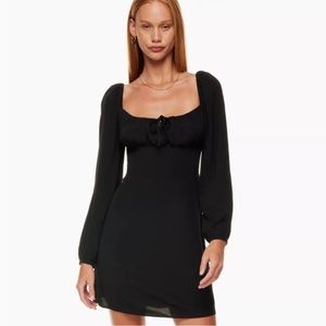 Aritzia black mini Delilah dress